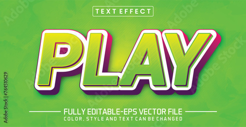 Play font Text effect editable