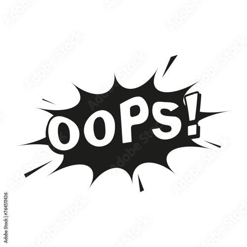 Comic boom oops icon. Simple illustration of comic oops vector icon for web
