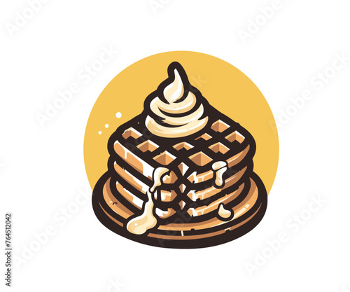 cake cartoon illustration logo