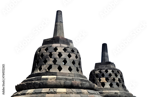 Borobudur stupa stone temple transparent background