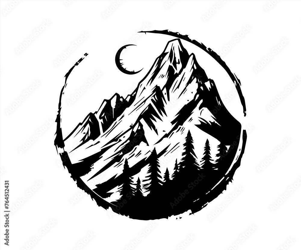 mountain logo design template