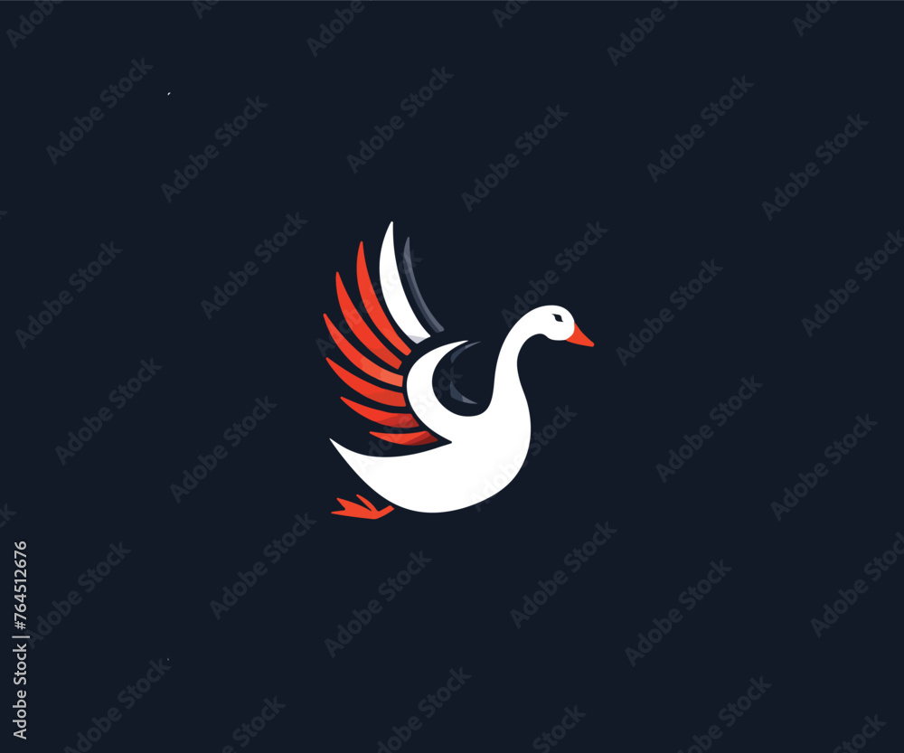 Obraz premium duck logo design template