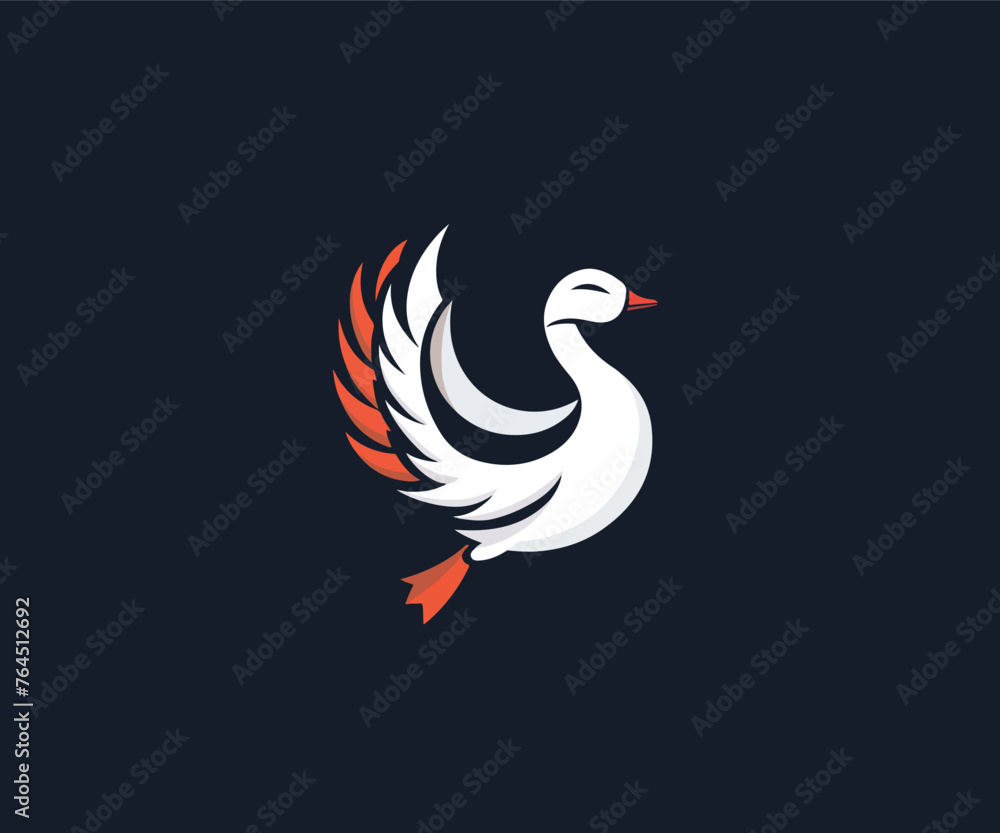 Obraz premium duck logo design template