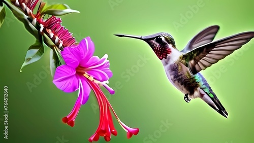 hummingbird on flower