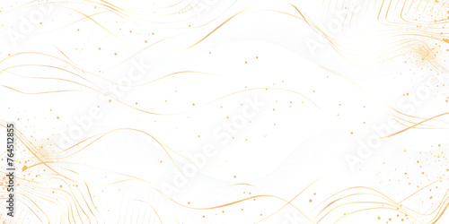 Abstract Golden Lines on Transparent Background