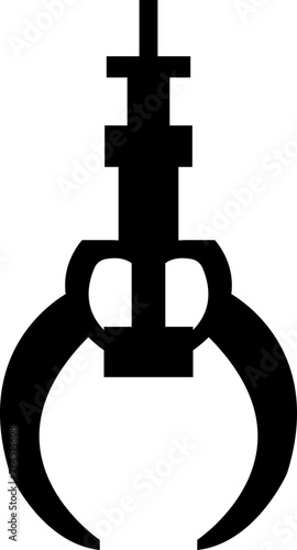 grip icon isolated on transparent background. grip vector icon from gym and fitness for web, mobile apps and ui. Grabber icons simple vector. Crane claw game. Machine robotic toy. Game reacher