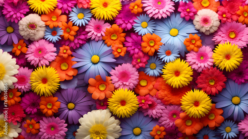 Colorful flowers background, season concept