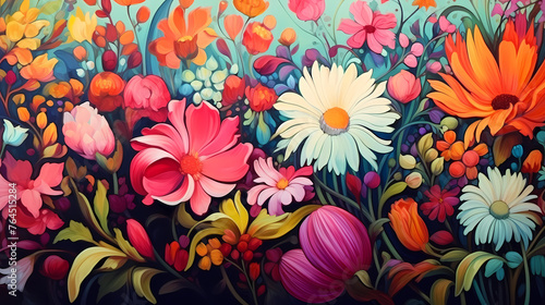 Seamless flower background,flower background