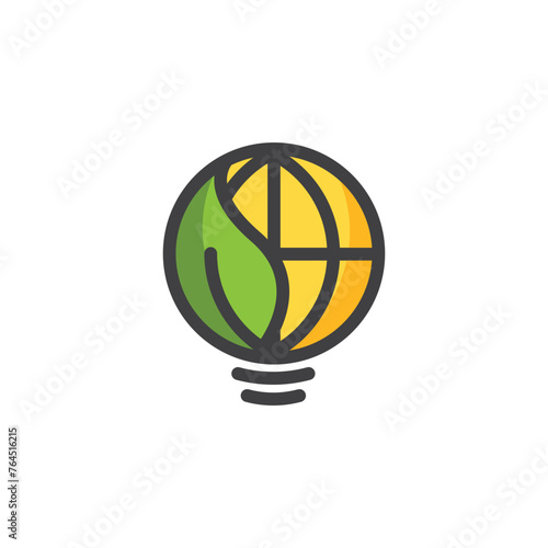 Green energy logo vector design