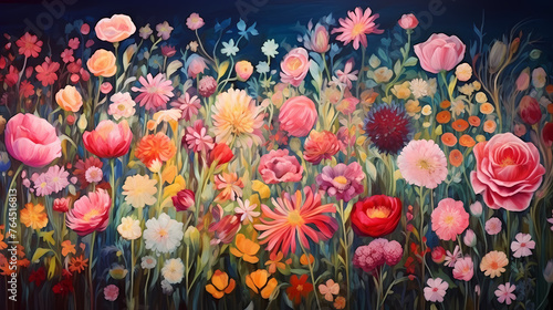 Seamless flower background,flower background