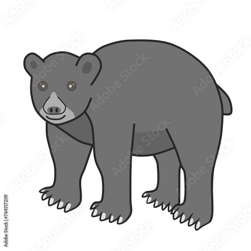 Clip art of black bear © Longing888