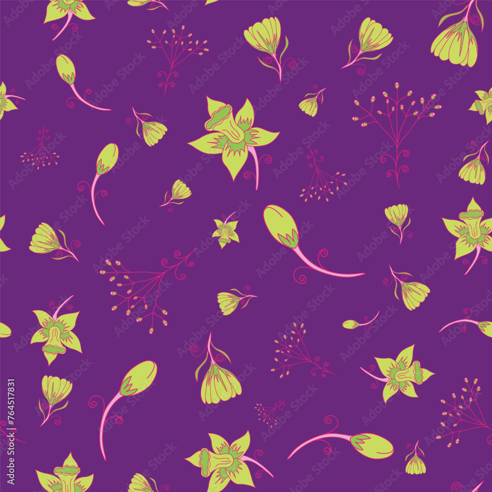 custom made wallpaper toronto digitalVector seamless pattern floral pattern. Tropical botanical trendy pattern