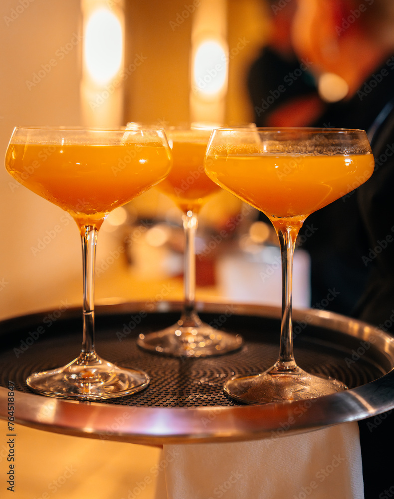cocktail in the bar luxury restaurant 