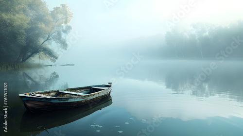 boat in fog