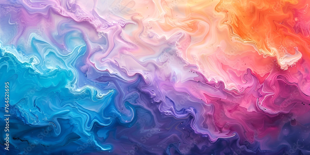 Abstract painting with vibrant colors, generative ai
