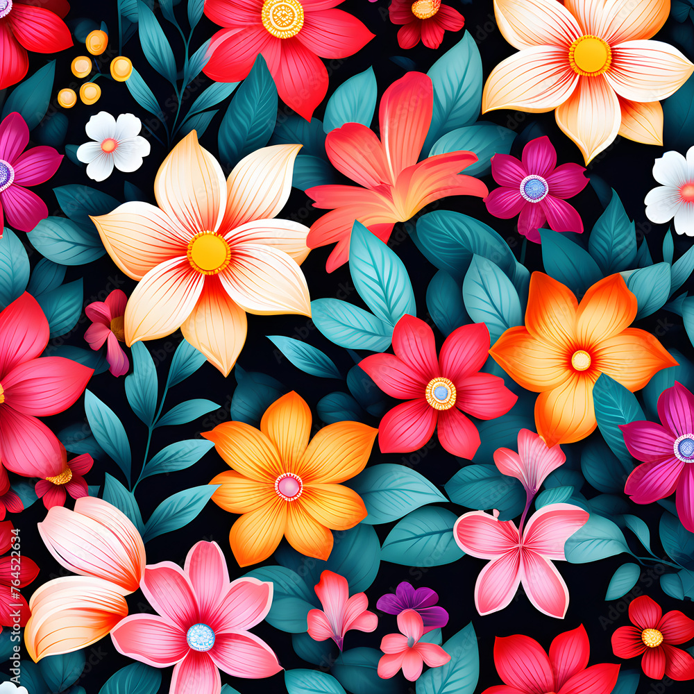 seamless background with flowers seamless background with flowers