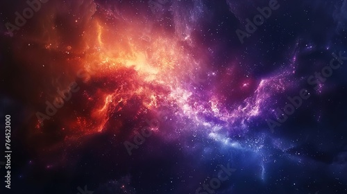 Colorful Galaxy Nebula in Starry Night