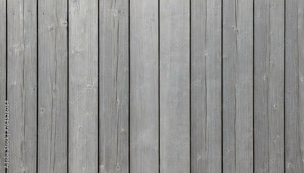 Obraz premium Elegant Enclosure: Clean Grey Fence Crafted with Wood Planks