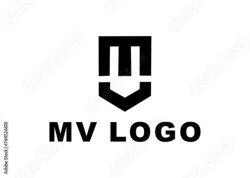 mv logo, design, Vector, illustration, creative icon, template photo