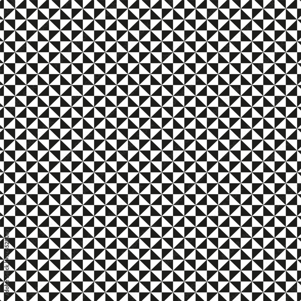 Seamless black and white geometric triangle pattern. Vector illustration. EPS 10.