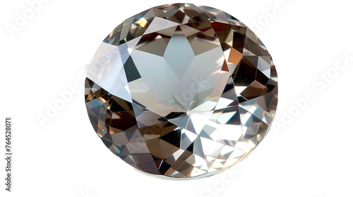 a white spinel gem with a clear transparency isolated on transparent background  png file