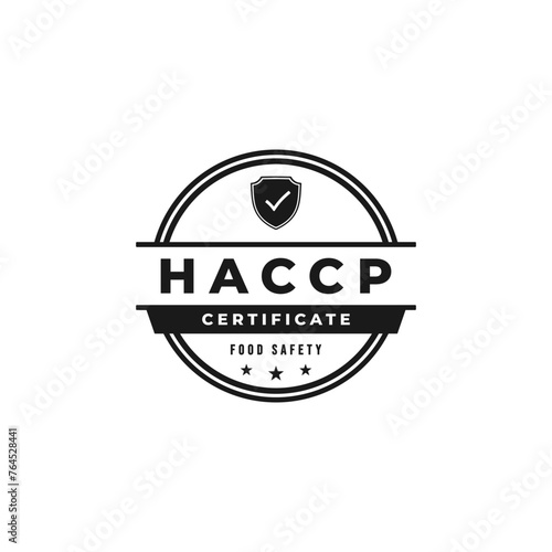 HACCP label for Food Safety system Vector Isolated. HACCP label for design food safety system. Hazard Analysis Critical Control Point.