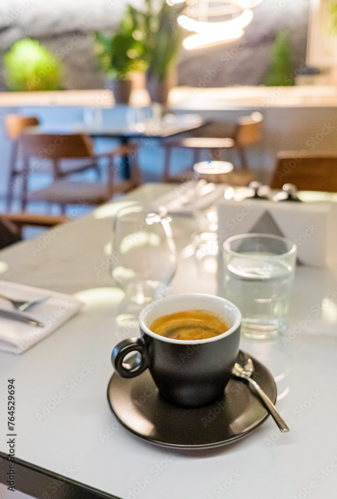 Fototapeta premium cup of coffee in the restaurant