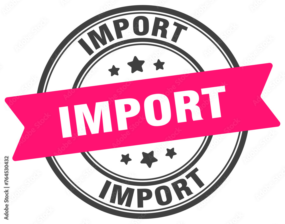import stamp. import label on transparent background. round sign import stamp. import label on transparent background. round sign