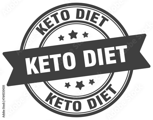 keto diet stamp. keto diet label on transparent background. round sign
