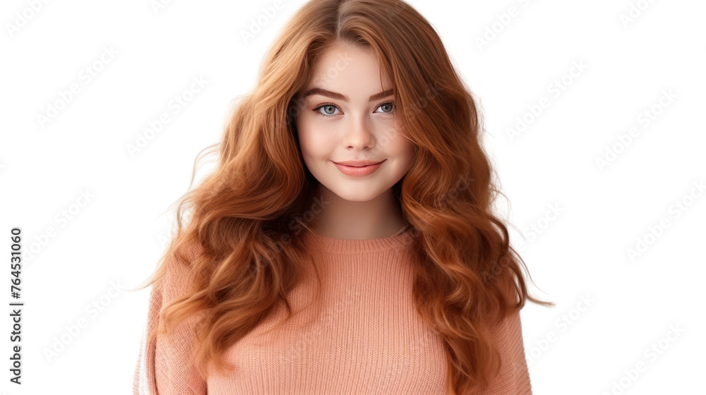 Beautiful, chubby teen girl, 18 years old, smiling, looking at the camera isolated on transparent and white background.PNG image. Beautiful, chubby teen girl, 18 years old, smiling, looking at the camera isolated on transparent and white background.PNG image.