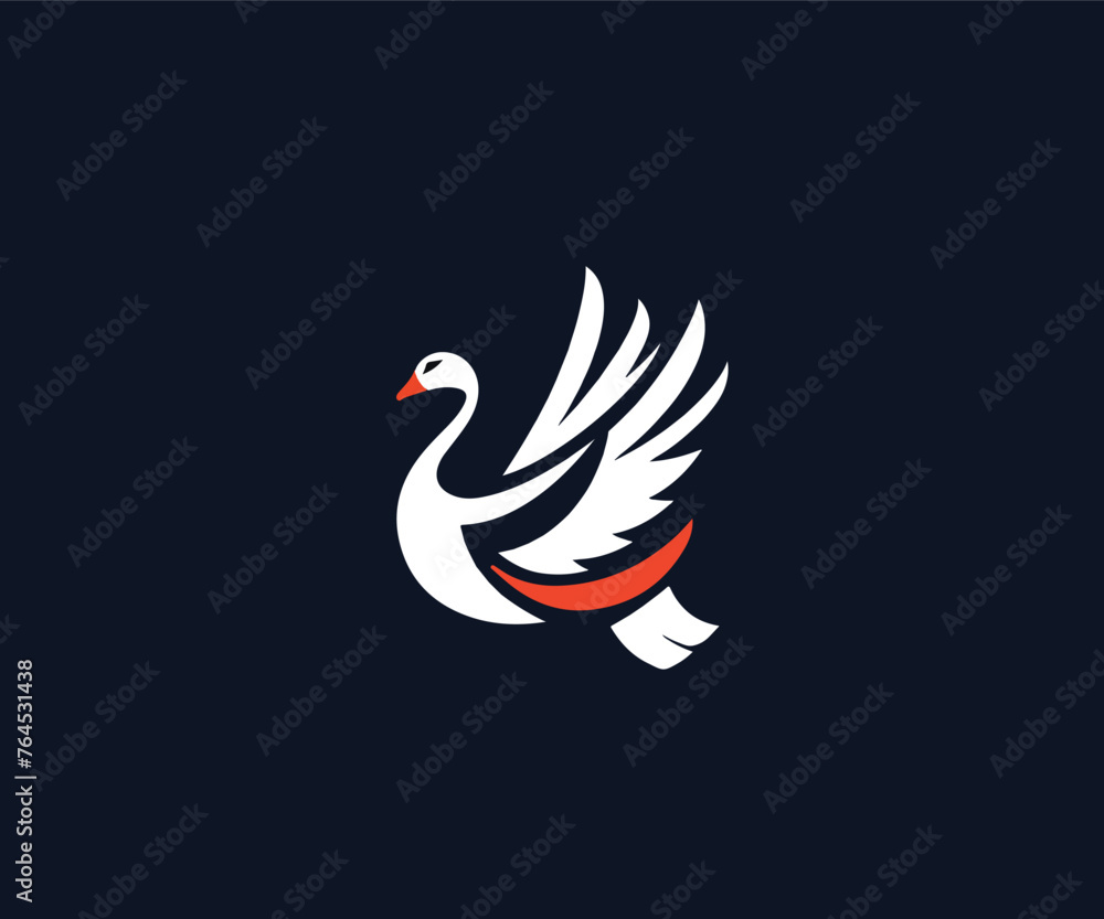 Obraz premium duck logo design template