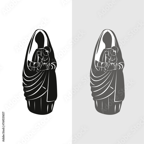 Silhouette of the Virgin of the Angels, Patron Saint of Costa Rica