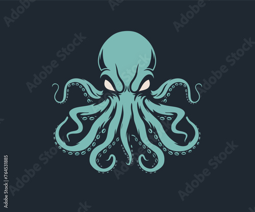 octopus mascot logo illustration