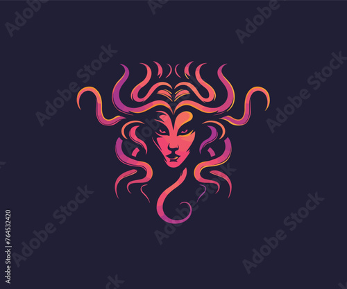 medusa logo design template