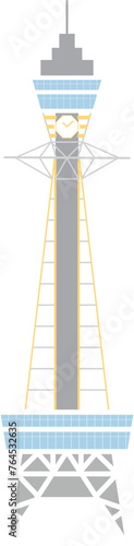 Osaka building vector illustration
