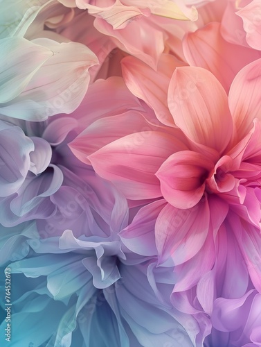 A gradient pattern where the flower colors transition smoothly from light to dark