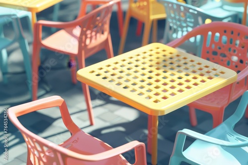 Outdoor Cafe Tables and Chairs outdoor cafe tables and chairs arranged on a sunny patio