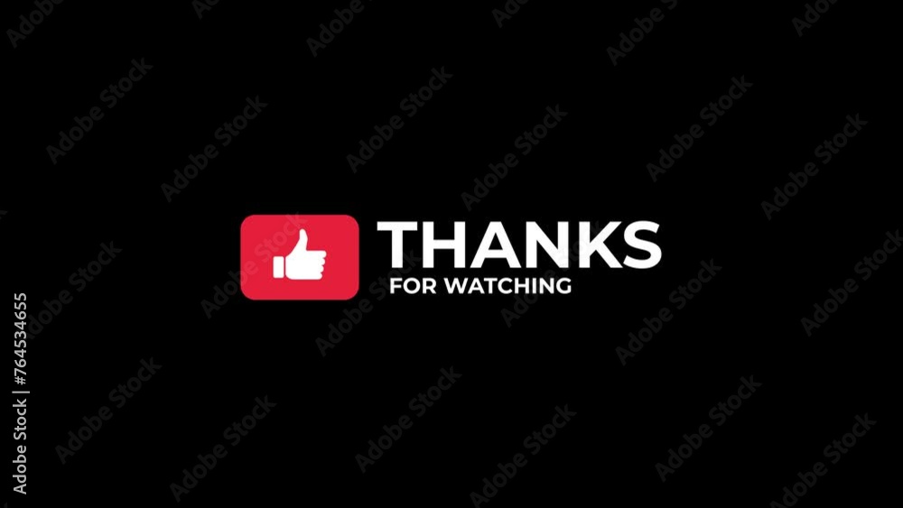 Animation of Words Thanks For Watching on Black Background. 4k Video Animation of Words Thanks For Watching on Black Background. 4k Video