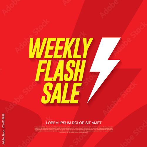 Flash sale banner template design vector illustration