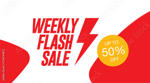 Flash sale banner template design vector illustration
