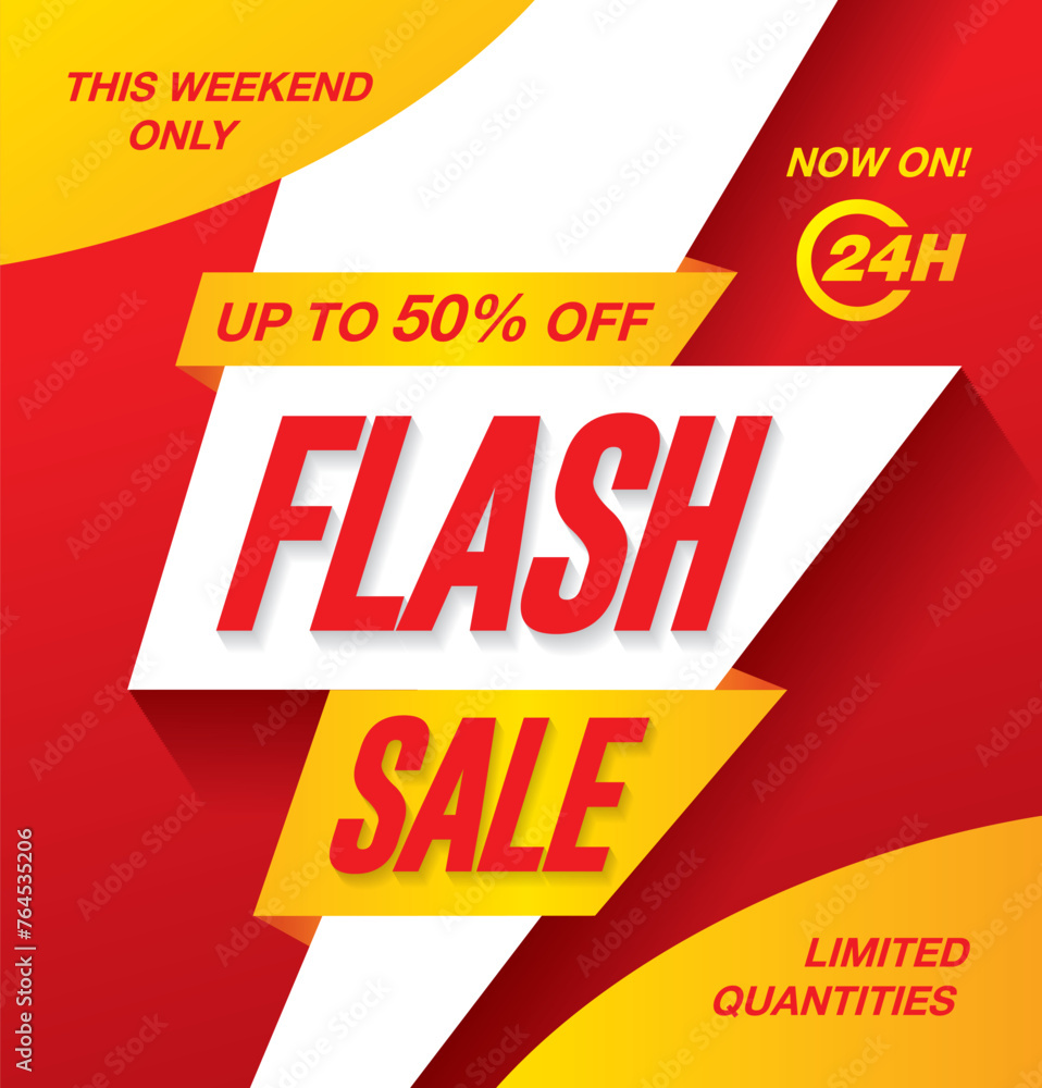 Flash sale banner template design vector illustration Flash sale banner template design vector illustration