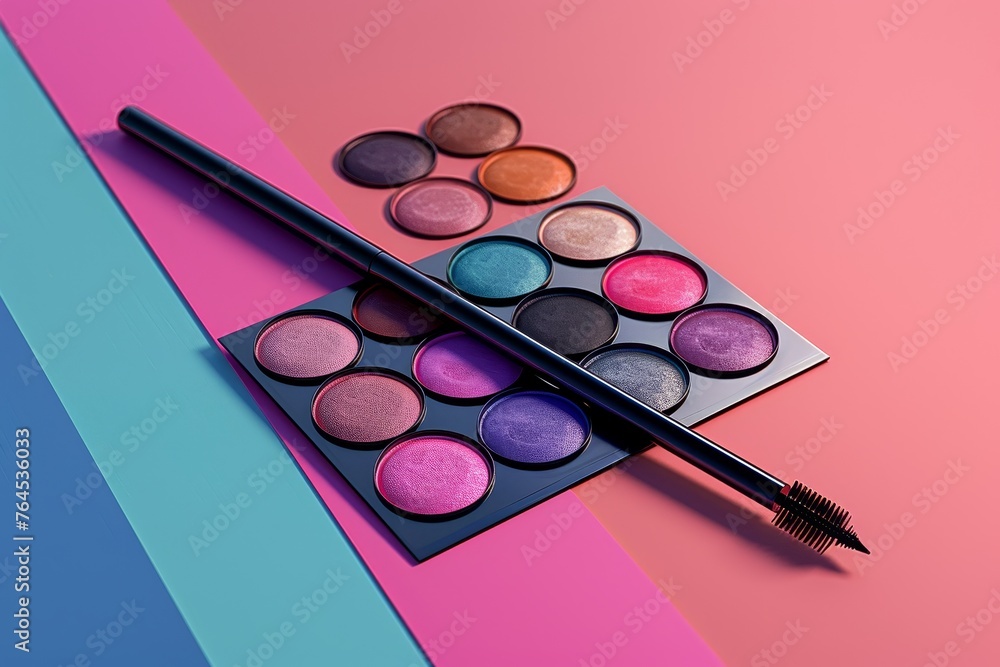Eyeshadow Palette and Eyeliner a colorful eyeshadow palette Eyeshadow Palette and Eyeliner a colorful eyeshadow palette