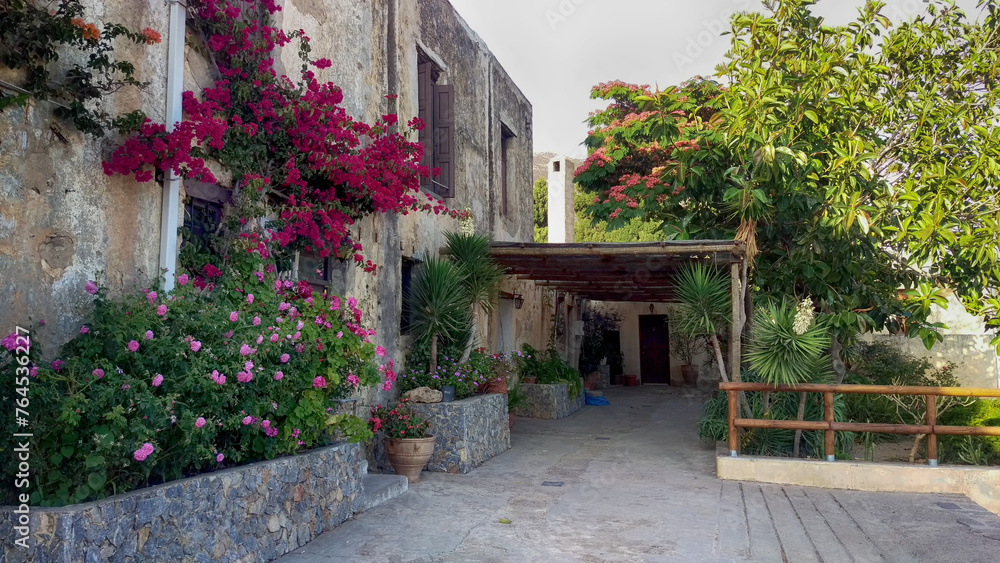 Historic Monastery Of Preveli On The Island of Crete (Greece)