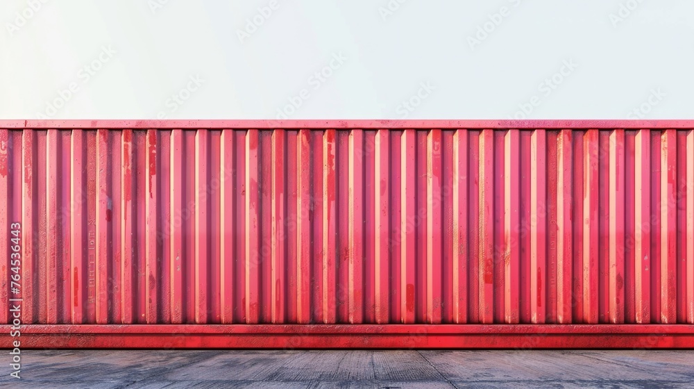 A red container placed on a wooden floor, suitable for various concepts A red container placed on a wooden floor, suitable for various concepts