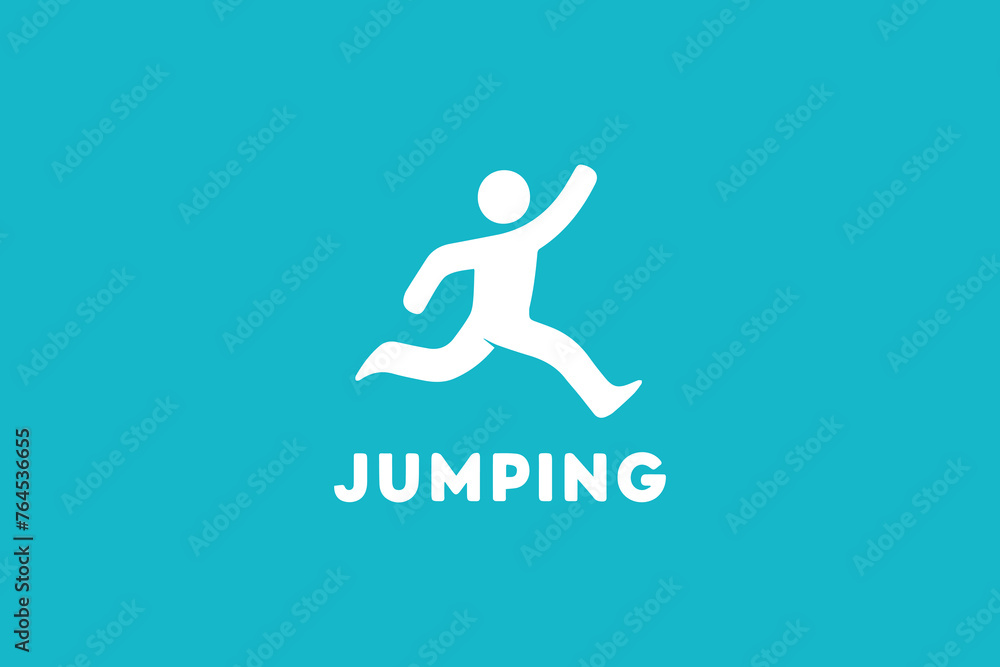 human jumping logo