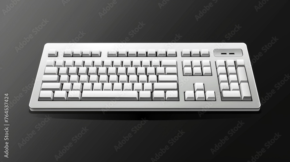 A computer keyboard placed on a table. Ideal for technology concepts