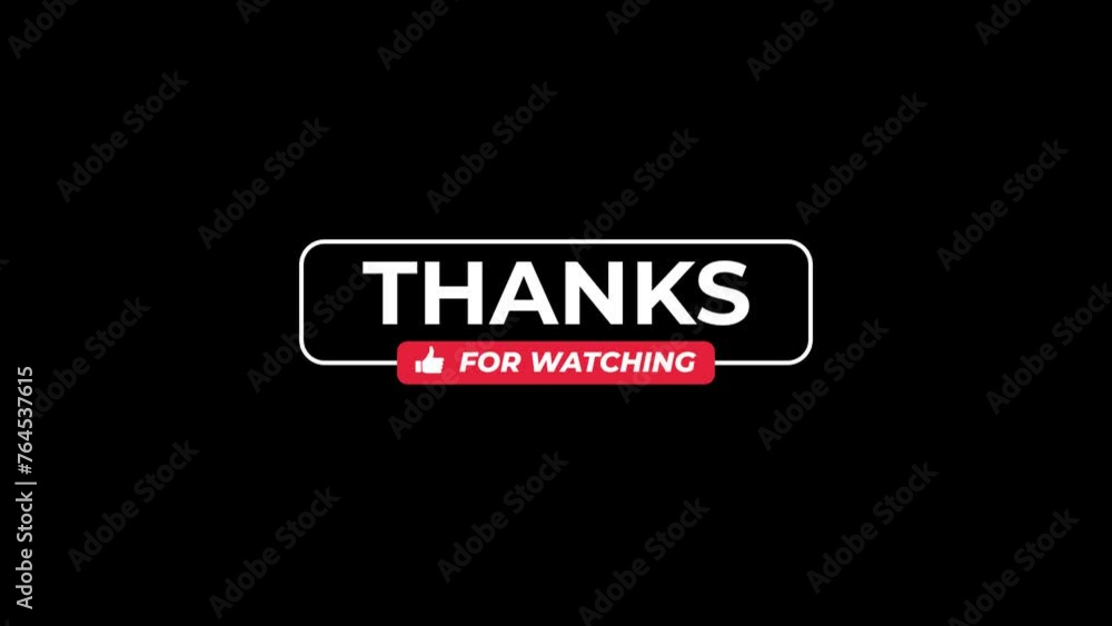 Thank for Watching Smooth Text Animation on a Black background. 4k Video Thank for Watching Smooth Text Animation on a Black background. 4k Video