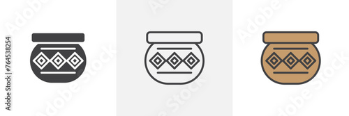 Icons of Rustic Indian Clay Pots. Traditional Vessels for Culinary Creations.