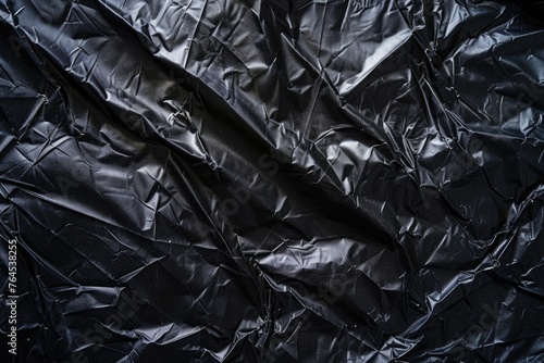 Close up shot of a black paper sheet  suitable for backgrounds or textures