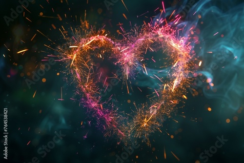 heart shaped fireworks